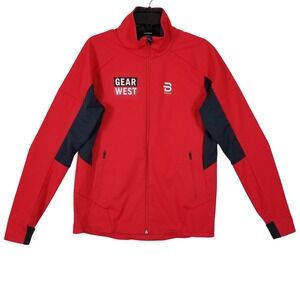 Bjorn Daehlie Gear West Men Red Softshell Full Zip Ski Jacket Large
